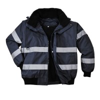 BLUSÃO TRIPLO USO IMP FITAS REFLECT AZUL ESC S435